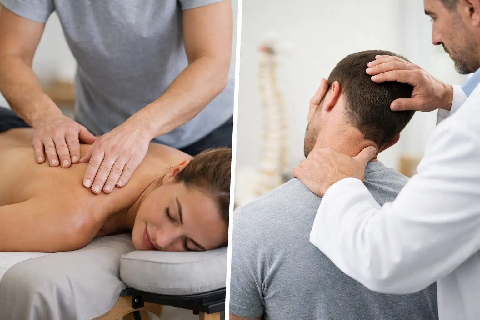 Comparison RMT vs Chiropractor Care